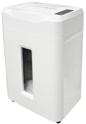 Шредер Office Kit S225 1,9х12 белый (секр.P-5) фрагменты 18лист. 35лтр. скобы пл.карты CD