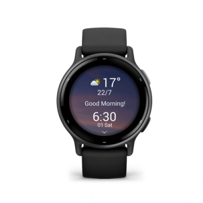 Смарт-часы Garmin Vivoactive 5 30.4мм 1.2" AMOLED корп.черный рем.черный разм.брасл.:125-190мм (010-02862-10)