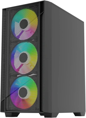 Корпус Bloody CC-124 черный без БП mATX 8x120mm 2xUSB2.0 1xUSB3.0 audio bott PSU