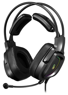 Наушники с микрофоном A4Tech Bloody G575P черный 2м мониторные оголовье (G575P 4PIN+USB/BLACK)