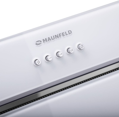 Вытяжка встраиваемая Maunfeld TRAPEZE 601GG белый управление: кнопочное (1 мотор)