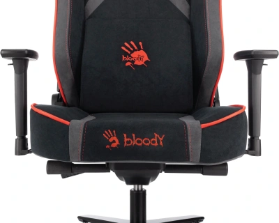 Кресло игровое A4Tech Bloody GC-680 черный/серый искусственная замша с подголов. крестов. металл