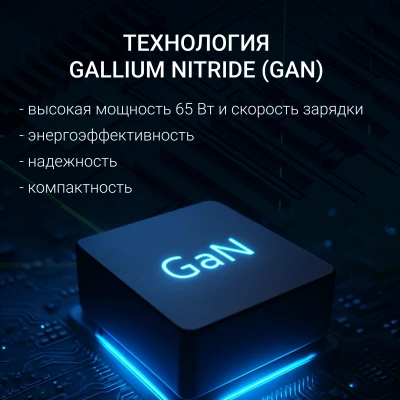 Блок питания Digma DM-U65-GAN автоматический 65W 5V-20V 3.25A от бытовой электросети