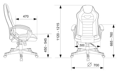 Кресло игровое Zombie GAME 16 черный/желтый ткань/эко.кожа крестов. пластик