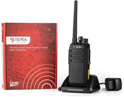 Рация Терек РК-322-DMR Pro 1024кан. аккум. сигн.Цифровой/Аналоговый черный