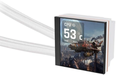 Система водяного охлаждения Thermaltake MAGFloe 360 Ultra Snow ARGB Soc-AM5/AM4/1200/1700/1851 белый 4-pin 30.6-32.5dB Al LCD 355W Ret (CL-W433-PL12SW-A)