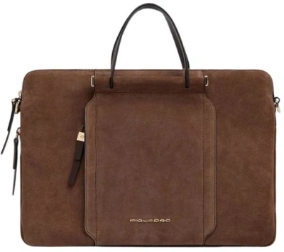 Деловая сумка женская Piquadro Circle CA6698W92/MS с отделением для ноутбука 14" коричневая натур.кожа