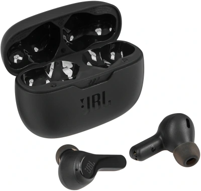 Гарнитура внутриканальные JBL Wave Beam черный беспроводные bluetooth в ушной раковине (JBLWBEAMBLK)