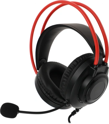 Наушники с микрофоном A4Tech Bloody G200 черный/красный 2м мониторные оголовье (G200 AUX3.5-4PIN +USB)