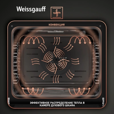 Духовой шкаф Электрический Weissgauff EOV 29 PDB Black Edition черный
