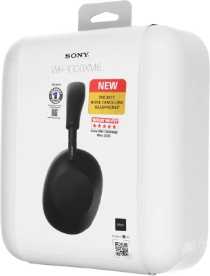 Гарнитура мониторные Sony WH-1000XM6 1.2м черный беспроводные bluetooth оголовье (WH1000XM6/BME)