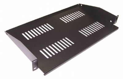 Полка стационарная Lanmaster TWT-CB-SF300-2U/60 2U нагр.:60кг. 19" 300мм черный