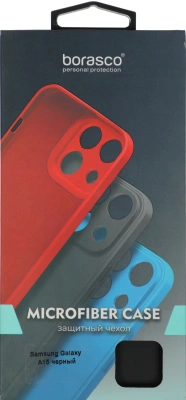 Чехол (клип-кейс) BoraSCO для Samsung Galaxy A15 Microfiber Case черный (72894)