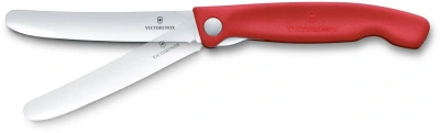 Нож кухонный Victorinox Swiss Classic 6.7801.FC1 стальной универсальный для овощей лезв.110мм прямая заточка красный карт.коробка