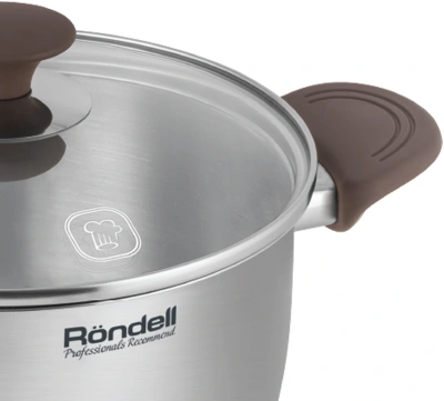 Кастрюля Rondell Coffee Bean RDS-1645 5.7л. d=24см (с крышкой) стальной