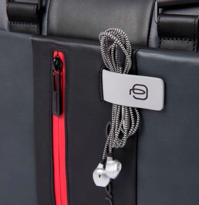 Сумка мужская Piquadro Urban CA3339UB00/GRN с отделением для ноутбука 15.6" серая/черная натур.кожа