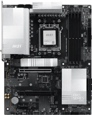 Материнская плата MSI PRO X870E-S EVO WIFI Socket AM5 AMD X870E 4xDDR5 ATX AC`97 8ch(7.1) 5Gigabit RAID+HDMI