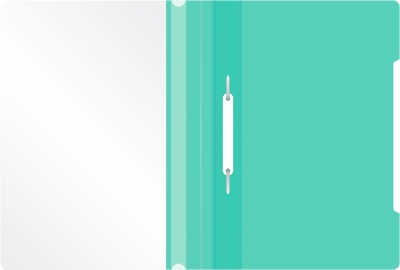 Папка-скоросшиватель Бюрократ Пастель -PSLAST/GRN A4 прозрач.верх.лист пластик мятный 0.14/0.18