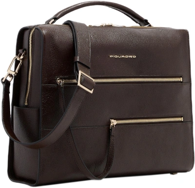Деловая сумка Piquadro Patricia CA6774W140/M с отделением для ноутбука 14" коричневая натур.кожа
