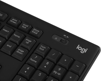 Клавиатура + мышь Logitech MK295 клав:черный мышь:черный USB беспроводная Multimedia (920-009813)