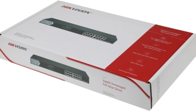 Коммутатор Hikvision DS-3E0518P-E/M(B) (L2) 16x1Гбит/с 2SFP 16PoE 125W неуправляемый