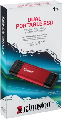 Накопитель SSD Kingston USB3.2 Gen2 1TB SPSD/1TB красный