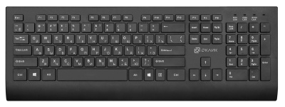 Клавиатура Оклик 155M черный USB slim (подставка для запястий) (1678057) кабель 1.6м