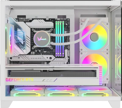 Корпус Formula Crystal Z9ML Floe белый без БП mATX 1xUSB3.0 1xUSB3.1 audio bott PSU