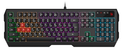 Клавиатура A4Tech B135N черный USB for gamer LED (подставка для запястий) кабель 1.8м