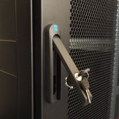 Шкаф серверный ЦМО (ШТК-М-42.8.12-48АА-9005) напольный 42U 800x1200мм пер.дв.перфор. задн.дв.перфор.2-хст. направл.под закл.гайки 1200кг черный 1055мм 176кг 180град. 2030мм IP20 металл