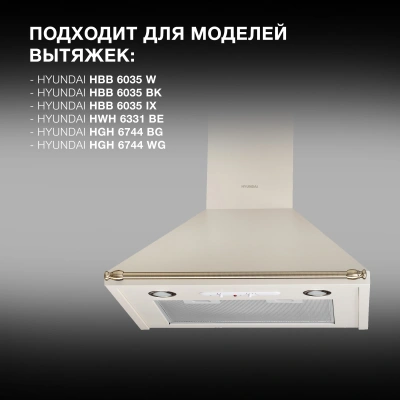 Комплект фильтров Hyundai HCF 02 черный (2шт.)