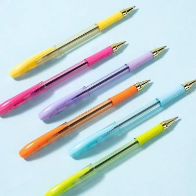 Ручка шариков. Deli EQ40T d=0.7мм син. черн. карт.уп. резин. манжета чернила пониженной вязкости