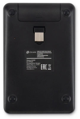 Числовой блок Оклик K604W черный USB беспроводная slim для ноутбука (1979325)