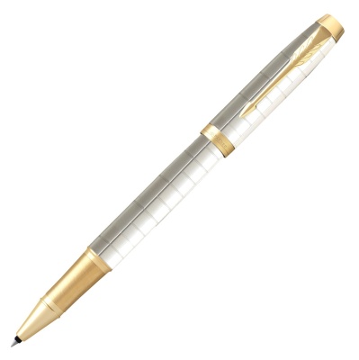 Ручка роллер Parker IM Premium T318 (2143646) Pearl GT F черн. черн. подар.кор.