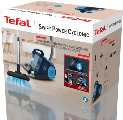 Пылесос Tefal TW2971EA 2100Вт синий/черный