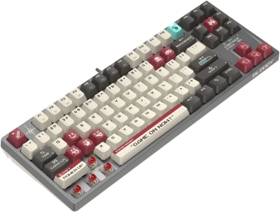 Клавиатура A4Tech S87 Pixels механическая серый/белый USB for gamer LED кабель 1.8м