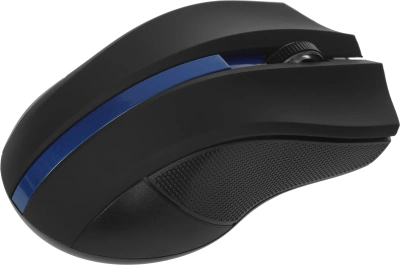 Мышь Оклик 615MW черный/синий оптическая 1200dpi беспров. USB для ноутбука 3but (412862)
