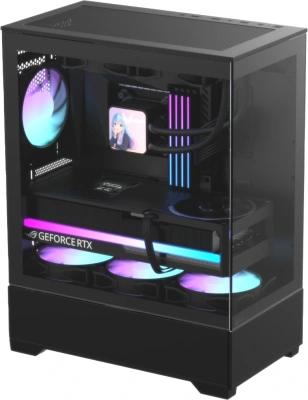 Корпус Formula Crystal Z1 Plus AR V2 черный без БП ATX 3x120mm 2x140mm 1xUSB2.0 1xUSB3.0 audio bott PSU