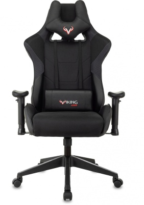 Кресло игровое Zombie Viking 4 Aero черный ткань/эко.кожа с подголов. крестов. пластик