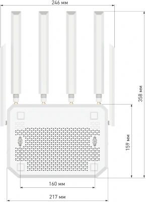 Роутер беспроводной Keenetic Netcraze Hero 5G (NC-4110) AX3000 10/100/1000/2500BASE-TX/4G cat.12 белый