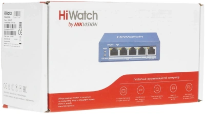 Коммутатор HiWatch DS-S504GP (L2) 5x1Гбит/с 4PoE 35W неуправляемый