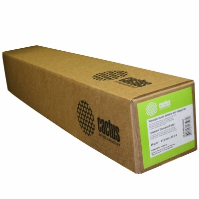 Бумага Cactus CS-LFP80-420457 A2 420мм-45.7м/80г/м2/белый CIE171% втулка:50.8мм (2") (упак.:2рул)