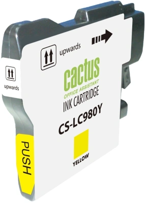 Картридж струйный Cactus CS-LC980Y желтый (16мл) для Brother DCP-145C/165C/MFC-250C/290C с чипом