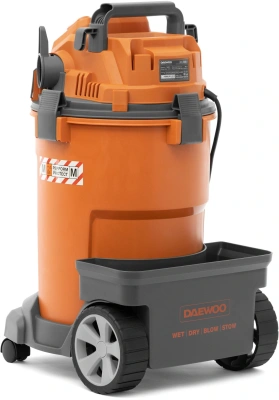 Строительный пылесос Daewoo DAVC 2500SD 1400Вт (уборка: сухая/влажная/выдув/сбор воды) оранжевый