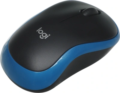 Мышь Logitech M185 черный/синий оптическая 1000dpi беспров. USB для ноутбука 2but (910-002632)