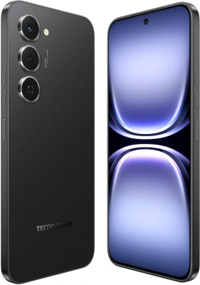 Смартфон Tecno Spark 40 Pro 256Gb 8Gb черный моноблок 3G 4G 2Sim 6.78" 1224x2720 Android 15 50Mpix 802.11 a/b/g/n/ac/ax NFC GPS GSM900/1800 Protect FM