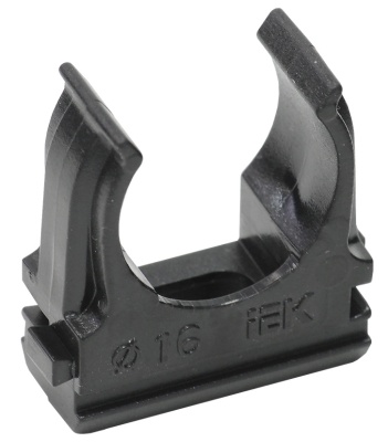 Держатель IEK CTA10D-CF16-K02-100 с защелкой 16мм полистирол черный