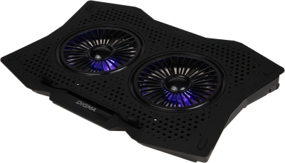 Подставка для ноутбука Digma D-NCP180-2x110 18" 410x280x34мм 20дБ 2xUSB 2x 110ммFAN 700г пластик ABS черный