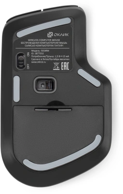 Мышь Оклик 501MW черный оптическая 2400dpi беспров. USB 7but (1877553)
