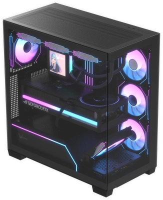 Корпус Formula Crystal Z8G Floe черный без БП ATX 3x120mm 3x140mm 2xUSB3.0 audio bott PSU